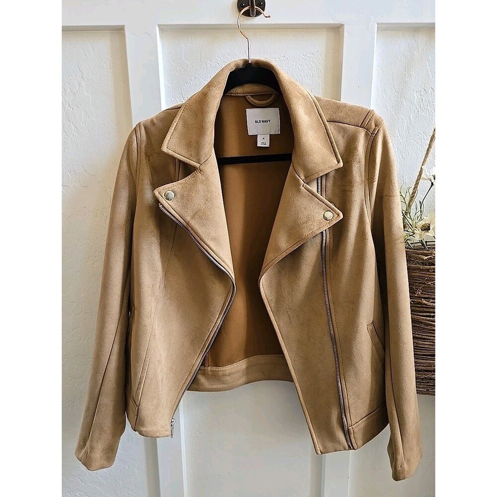 Women’s Old Navy Micro Suede Motorcycle Jacket Size M Retail $60